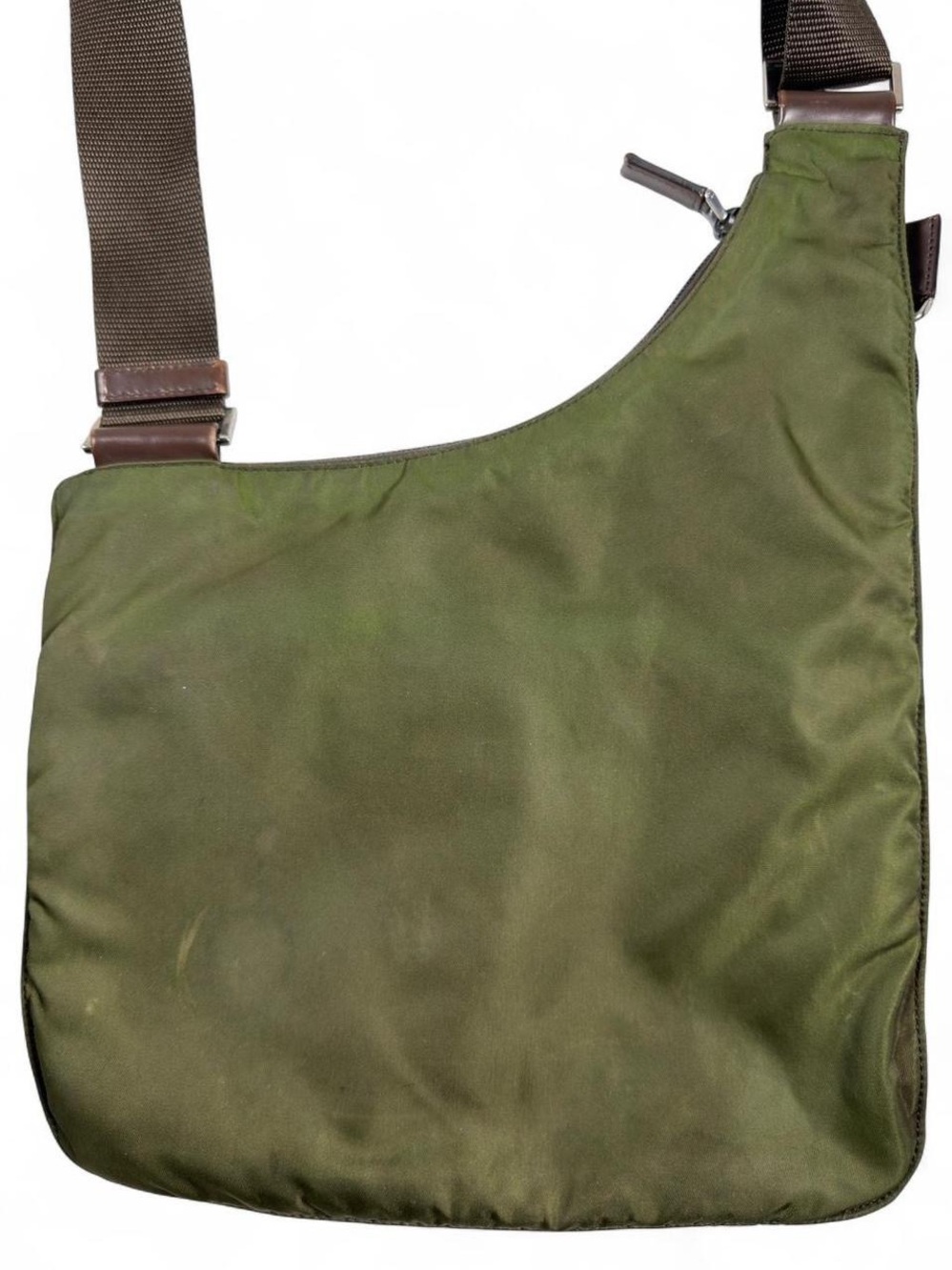 Vintage Prada Tessuto Nylon Asymmetrical Sling Cargo Crossbody Bag - Picture 6 of 8